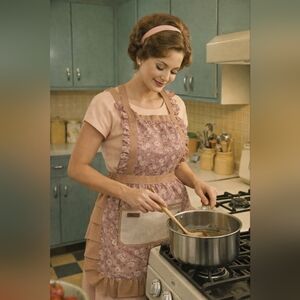 Floral Apron with Pocket